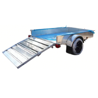 Remorque à plateau plat 8*5 pieds en alliage d'aluminium, remorque à fruits 900 kg GTM, remorque utilitaire légère pour la ferme