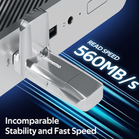 Glorimemo USB3.2 Gen2 SSD portable 128 Go USB A Type C double interface en alliage de zinc, disque SSD externe avec garantie d'usine