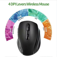 Mouse Nirkabel Ergonomis Optik USB Bertenaga Baterai 2.4GHz untuk Laptop dan Komputer Desktop - Khusus Tangan Kanan Tersedia