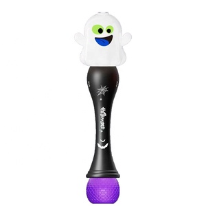 Baguette à bulles électrique fantôme à 10 trous avec lumière pour <span class=keywords><strong>Halloween</strong></span>, jouet de bâton à bulles d'extérieur pour jeux de fête estivale - Product Image 5