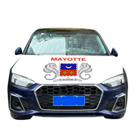 Vente en gros de housses de capot de voiture locales Mayotte de 120x150cm, couverture de capot moteur durable et résistante à l'usure avec impression numérique