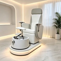 Nouveau fauteuil de pédicure électrique rotatif et lumineux avec massage des pieds pour salons de manucure et spas de beauté