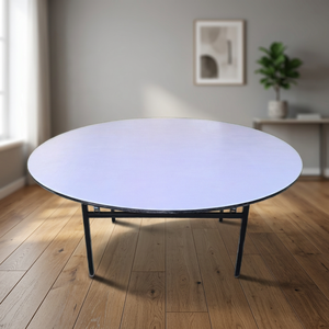 Table de banquet moderne en fer et PVC pour hôtel, 10 personnes, pliable, durable et facile à nettoyer – Offre spéciale à prix réduit - Product Image 4