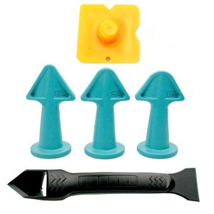 5-em-1 DIY calafetagem bocal aplicador de acabamento ferramenta raspador espátula de cola de plástico pá para telha tijolo Joint Floor Silicone OEM - Product Image 5