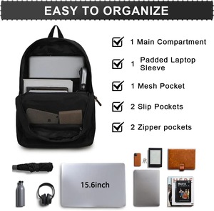 Zaino da Viaggio e Scuola Classico Personalizzato in Poliestere con Cerniera, Leggero, 23L - Product Image 5