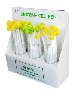 Lucu Kawaii silikon kacang kecambah Decal 0.5mm lebar lucu alat tulis siswa Gel pena promosi menggunakan pena - Product Image 1