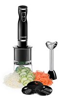 Mixeur plongeant avec 2 vitesses de mélange, mixeur à main portable avec lame en acier inoxydable pour soupe, smoothie, purée, aliments pour bébés
