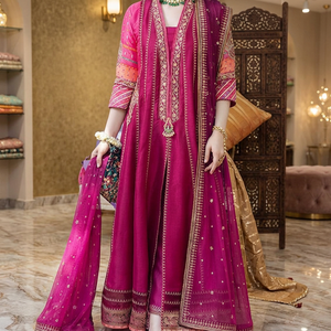 View Larger Image Add Compare Share Indian Pakistani Clothing Lucknowi Embroidery Work Girls Salwar Kameez Linen Embossed - Product Image 3