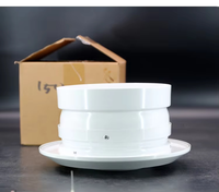 Diffuseur de jet réglable en acier blanc de 100 mm pour plafond HVAC, pour aéroport et centre commercial