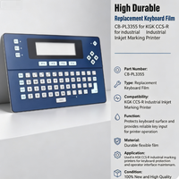 Film de clavier de remplacement haute durabilité CB-PL3355 pour imprimante de marquage à jet d'encre industrielle KGK CCS-R
