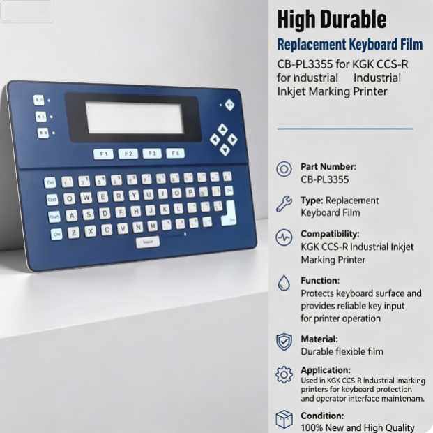 High Durable Replacement Keyboard Film CB-PL3355 for KGK CCS-R Industrial Inkjet Marking Printer