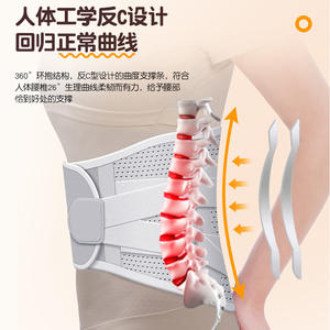 Cinturones de Soporte Lumbar Ligeros y Transpirables al por Mayor para Hombres y Mujeres para Todas las Estaciones, Soportes de Placa de Acero para la Espalda Baja, Soporte para la Espalda - Product Image 2