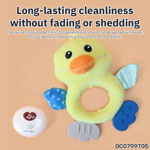 Accesorios Sensoriales Eléctricos para Dormir por la Noche, Máquina de Sonido de <span class=keywords><strong>Ruido</strong></span> <span class=keywords><strong>Blanco</strong></span>, Juguete de Peluche Musical de Pato para Bebés de 0 a 24 Meses con Mordedor - Product Image 5