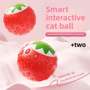 Giocattolo per animali domestici di rotolamento automatico resistente resistente alla fragola - Product Image 3