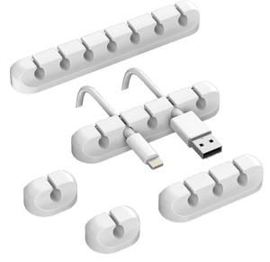 Organizador de Cables de 3, 5 y 7 Ranuras, Soporte de Pared de Plástico para Cables de Carga USB, Diseño Duradero - Product Image 2