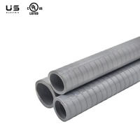 Conduit électrique flexible étanche en PVC non métallique gris ENT, tube en plastique ondulé, raccords de tuyauterie