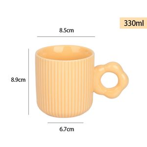 Christian Tassen Latte Nordic Style Keramik Kaffeetassen Anpassbare Langlebige Reise Tee tasse Mit Blumen griff - Product Image 2