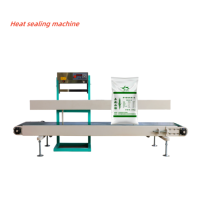Machine de scellage thermique personnalisée, capacité 5-50 kg, pour l'emballage de riz et de farine, avec convoyeur de film, pour scellage thermique de sacs, occasion