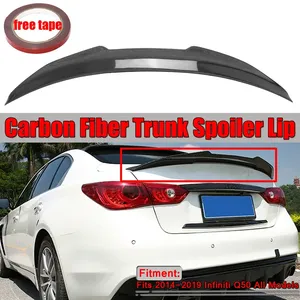 Aileron de coffre arrière de voiture en fibre de carbone véritable style PSM, grande taille, pour Infiniti Q50 style PSM 2014-2019 - Product Image 1