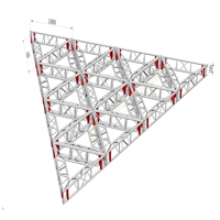 Estructura de Techo Triangular Portátil de Aleación de Aluminio de 200*200 mm, Certificación CE, Estructura de Iluminación Cuadrada para Conciertos