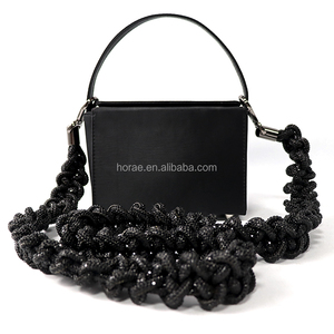 RS650 Custom Luxury Rhinestone Rope <strong>Diamond</strong> <strong>Braided</strong> Handbag Phone Shoulder Crossbody Straps - Product Image 2