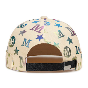 Landlord Hat Canvas Breathable Sun Protection Unisex Four Seasons Beige Star M Pattern - Product Image 2