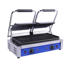 Équipement de cuisine de restauration rapide pour restaurant gril à contact électrique <span class=keywords><strong>Burger</strong></span> Grilling Griddle Electric 220V Double Plate Contact Grill - Product Image 1