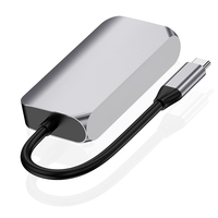 VGA USB3.0 HDTV 4-in-1 Aluminium Docking Station kecepatan tinggi 3.0 adaptor PD pengisian USB3.0 4 Port Tipe C USB Hub untuk Laptop ponsel