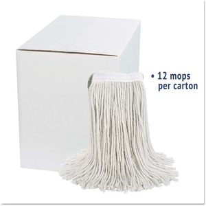 Tampon et tête de balai rectangulaires en microfibre blancs absorbants pour usage domestique avec manche - Product Image 2