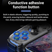 Kontroler Game Nirkabel Transparan dengan Cangkang Transparan, Retractable, Hall Effect, Zero Drift, Cloud Gaming untuk Ponsel Android, Tablet, dan iPad