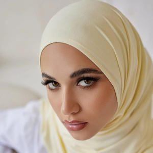 Offre Spéciale à séchage rapide en gros solide Jersey Hijab écologique extensible respirant échantillon gratuit taille personnalisée couleur - Product Image 2