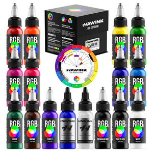 Kit de Tinta para Tatuajes RGB de Alta Gama HAWINK, 30 ml, Alta Intensidad, para Maquillaje Permanente con Microblading y Uso en Estudios de Tatuajes - Product Image 3