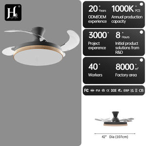 Ventilateur de plafond électrique invisible de style nordique de 42 pouces, 3 pales, ventilateur chic, luminaire suspendu pour chambre à coucher, salle à manger, salon, décoration intérieure - Product Image 4