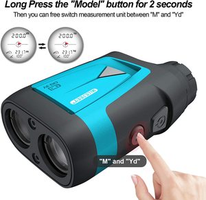 핫 세일 Pf210 600m OEM 핸드헬드 골프 및 사냥용 레이저 거리측정기 쌍안경 속도 측정 깃발 스틱 롱 마일리시 - Product Image 6