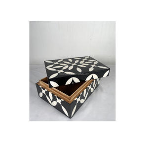 Luxe MDF Os Incrustation En Cuir Bijoux Cas Élégant Fabuleux Cadeau Boîte pour Bagues Boucles D'oreilles pour Magasin Boutique Vente À L'exportation - Product Image 1