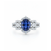 Bague personnalisée en argent/plaqué or 9K/14K/18K avec pierre précieuse ovale en zircon, qualité VVS-VS, taille brillant, bijou de mode pour soirée