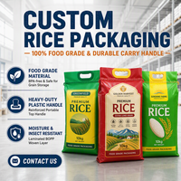 Sac d'emballage de riz personnalisé vide en polypropylène tissé laminé BOPP, blanc, pour riz de 45 kg, 5 kg, 10 kg, 25 kg