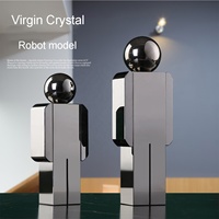 Modèle en verre K9 de haute qualité, personnalisation, modèle de robot en cristal, verre optique K9, ensemble de décoration de bureau, trophée, décoration, récompense