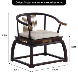 Nuova Poltrona Artigianale in Stile Cinese in Legno Massello Antico Ecologico per <span class=keywords><strong>Camera</strong></span> <span class=keywords><strong>da</strong></span> Letto e Soggiorno Personalizzabile con Schienale - Product Image 5