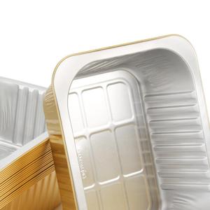 Disposable Aluminum <b>Foil</b> Takeaway Box With Lid Single Serving Food <b>Container</b> For Takeout Packaging - Product Image 2