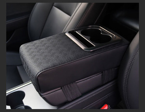 Console Centrale de Voiture en Cuir de Luxe Étanche Noir avec Porte-Gobelet et Boîte <span class=keywords><strong>à</strong></span> Mouchoirs - Product Image 2