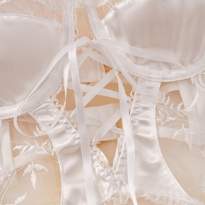 New Hot Selling French Solid Color <b>Sexy</b> Underwear <b>Set</b> Women's Silk Smooth Underwear Two Piece <b>Set</b> - Product Image 6