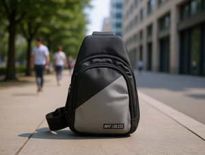 Borsa da petto in nylon unisex con chiusura a cerniera per tutte le stagioni ART:120222 - Product Image 2