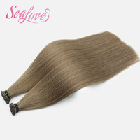 Extensions de cheveux humains Remy en gros 2026, 100g, double trame, cheveux bruts européens, trame fine invisible, toutes les couleurs disponibles