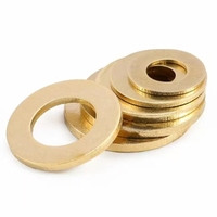 Rondelles plates en laiton DIN 9021 M3-M20 CEO, finition zinc, matériau en laiton, style fendu