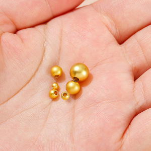 Gold Plated <b>Copper</b> Round Beads 2.5mm 3mm 4mm 5mm 6mm 8mm For <b>Bracelet</b> Making Jewelry Findings Components - Product Image 3