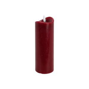 LED Kerze Wachs mit Gelee-Effekt mit Timer 20x7cm dunkelrot - Product Image 1
