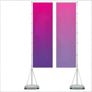 Drapeau plumeau rectangulaire en polyester avec impression numérique personnalisable pour activités marketing extérieures durables - Product Image 1