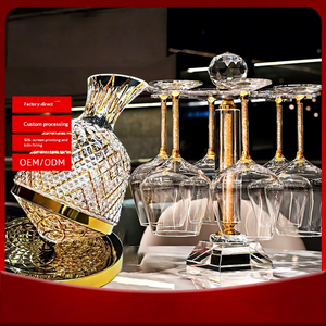 Set di Bicchieri da <span class=keywords><strong>Vino</strong></span> Borgogna di Lusso con Decanter Rotante, Stile Lussuoso, 6-10 Pezzi, Capacità Superiore a 1L, Bicchieri da <span class=keywords><strong>Vino</strong></span> per Casa - Product Image 3