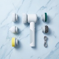 Brosse de nettoyage électrique sans fil multifonctionnelle OU, brosse rotative manuelle pour cuisine avec affichage LCD de la puissance